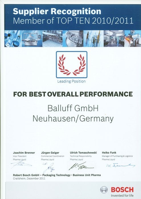 Bosch recognition for Balluff